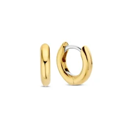 Boucles D'Oreilles Ti Sento - 7954YS Argent Doré Anneaux Et Pavage