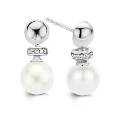 Boucles d'oreilles Ti Sento 7680PW - Boucles d'oreilles Argent Noires Perles