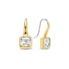 Boucles D'Oreilles Ti Sento - 7966ZY Argent Doré Et Oxydes Carrés