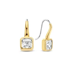 Boucles D'Oreilles Ti Sento - 7966ZY Argent Doré Et Oxydes Carrés