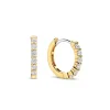 Boucles D'Oreilles Ti Sento - 7957ZY Argent Doré Anneaux Et Pavage