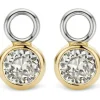 Boucles d'oreilles Ti Sento 9180ZY - Boucles d'oreilles Argent Serti Clos Doré Femme