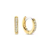 Boucles D'Oreilles Ti Sento - 7954ZY Argent Doré Anneaux Et Pavage