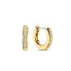 Boucles D'Oreilles Ti Sento - 7811ZY Argent Doré Anneaux Et Pavage