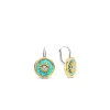 Boucles D'Oreilles Ti Sento - 7971TQ Argent Doré Pièce Fond Turquoise