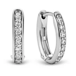 Boucles d'oreilles Ti Sento 7759ZI - Boucles d'oreilles Argent Anneau Zirconium Femme