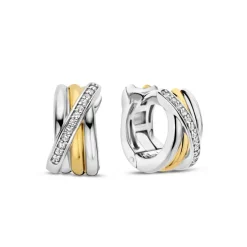 Boucles D'Oreilles Ti Sento - 7960ZY Argent Doré Multi Joncs