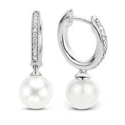 Boucles d'oreilles Ti Sento 7696PW - Boucles d'oreilles Blanches Strass