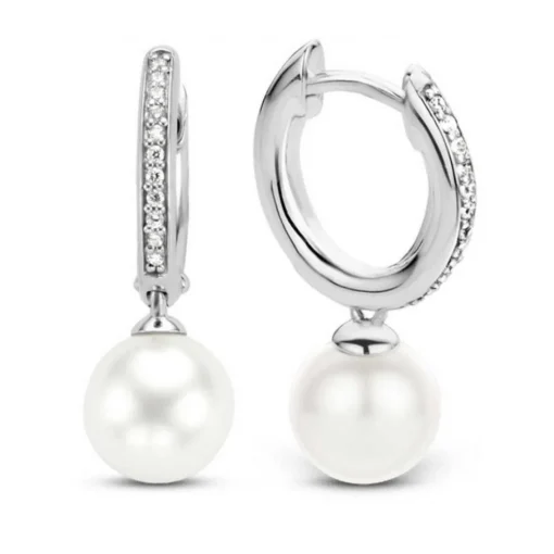 Boucles d'oreilles Ti Sento 7696PW - Boucles d'oreilles Blanches Strass