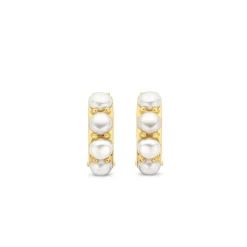 Boucles D'Oreilles Ti Sento - 7962YP Argent Doré Et Perles Synthétiques