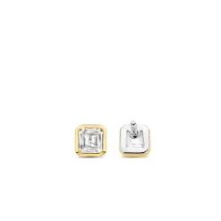 Boucles D'Oreilles Ti Sento - 7967ZY Argent Doré Et Oxydes Carrés
