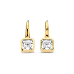 Boucles D'Oreilles Ti Sento - 7966ZY Argent Doré Et Oxydes Carrés