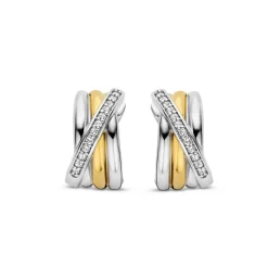 Boucles D'Oreilles Ti Sento - 7960ZY Argent Doré Multi Joncs