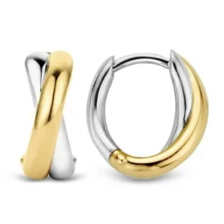 Boucles d'oreilles Ti Sento 7667SY - Boucles d'oreilles Entrelacés Bi Colores Doré