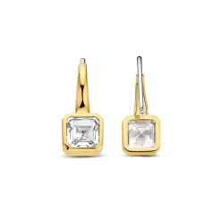 Boucles D'Oreilles Ti Sento - 7966ZY Argent Doré Et Oxydes Carrés