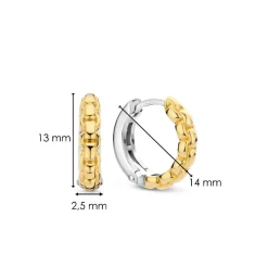 Boucles D'Oreilles Ti Sento - 7961SY Argent Doré Effet Tressé