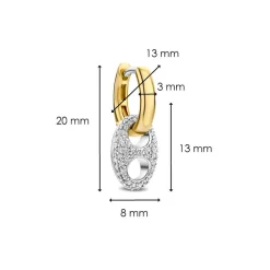 Boucles d'oreilles Ti Sento 7878ZY-H - Argent, plaqué or