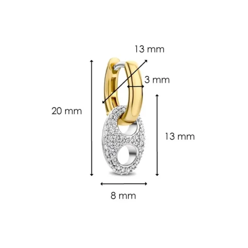 Boucles d'oreilles Ti Sento 7878ZY-H - Argent, plaqué or