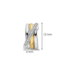 Boucles D'Oreilles Ti Sento - 7960ZY Argent Doré Multi Joncs