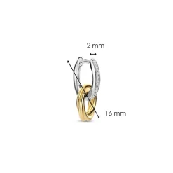 Boucles d'oreilles Ti Sento 7857ZY-H - Argent, plaqué or