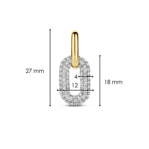 Boucles d'oreilles Ti Sento 7904ZY-H - Argent, plaqué or