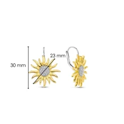 Boucles D'Oreilles Ti Sento - 7972ZY Argent Doré Soleil