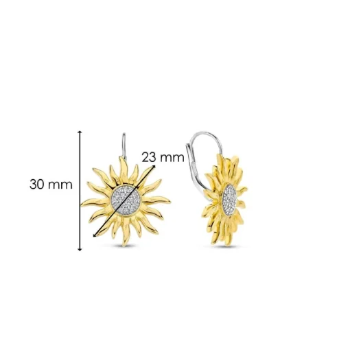 Boucles D'Oreilles Ti Sento - 7972ZY Argent Doré Soleil