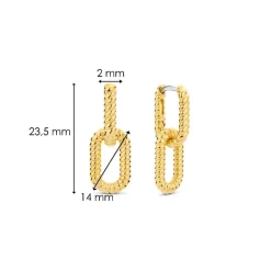 Boucles D'Oreilles Ti Sento - 7963SY Argent Doré Effet Tressé