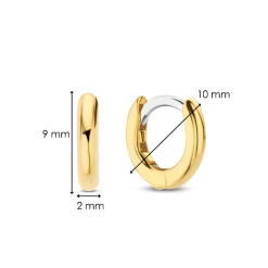 Boucles D'Oreilles Ti Sento - 7954YS Argent Doré Anneaux Et Pavage