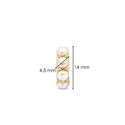 Boucles D'Oreilles Ti Sento - 7962YP Argent Doré Et Perles Synthétiques