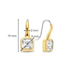 Boucles D'Oreilles Ti Sento - 7966ZY Argent Doré Et Oxydes Carrés