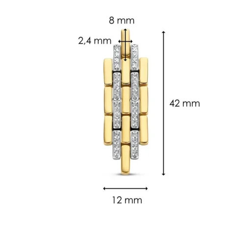 Boucles d'oreilles Ti Sento 7891ZY-H - Argent, plaqué or