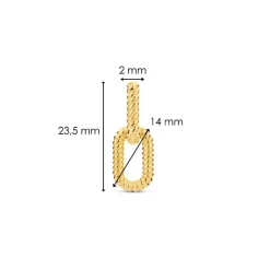 Boucles D'Oreilles Ti Sento - 7963SY Argent Doré Effet Tressé