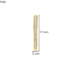 Boucles D'Oreilles Ti Sento - 7959ZY Argent Doré Créoles Et Pavage
