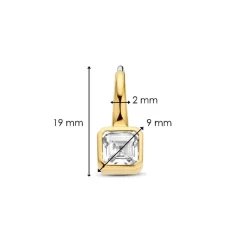 Boucles D'Oreilles Ti Sento - 7966ZY Argent Doré Et Oxydes Carrés
