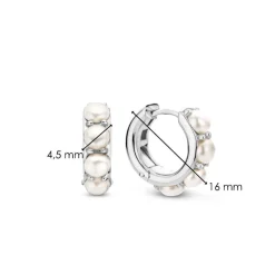 Boucles D'Oreilles Ti Sento - 7962PW Argent Rhodié Et Perles Synthétiques