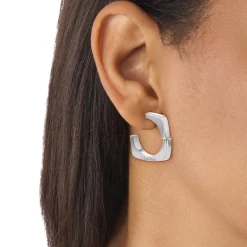 Boucles oreilles Calvin Klein Bold Metals - 35000557 Acier Argent