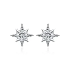 Boucles oreilles fantaisie étoile oxyde et argent Maison de la Bijouterie Z53YVZ0