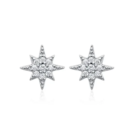 Boucles oreilles fantaisie étoile oxyde et argent Maison de la Bijouterie Z53YVZ0