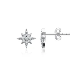 Boucles oreilles fantaisie étoile oxyde et argent Maison de la Bijouterie Z53YVZ0