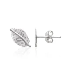 Boucles oreilles fantaisie feuille Argent Maison de la Bijouterie W54WZ00