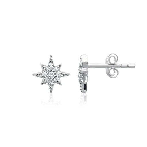 Boucles oreilles fantaisie étoile oxyde et argent Maison de la Bijouterie Z53YVZ0