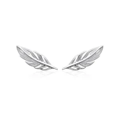 Boucles oreilles femme plume Argent Maison de la Bijouterie W5YWZ00