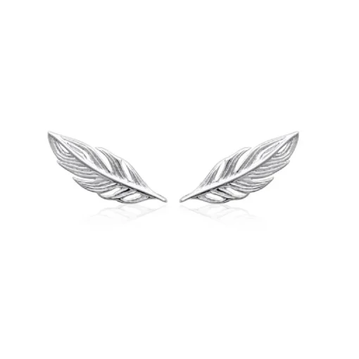 Boucles oreilles femme plume Argent Maison de la Bijouterie W5YWZ00