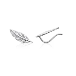 Boucles oreilles femme plume Argent Maison de la Bijouterie W5YWZ00