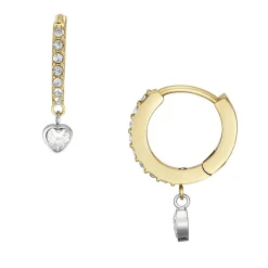 Boucles oreilles Fossil Bijoux Tokens Of Affection - JF04358998 Acier Bicolore