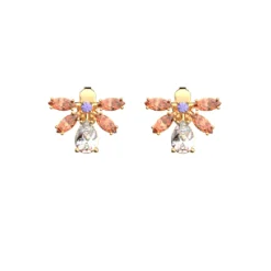 Boucles oreilles Les Georgettes 70445311976000 Doré P-Cristal