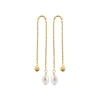 Boucles oreilles pendantes perles plaqué or Maison de la Bijouterie Y3030U0Z4
