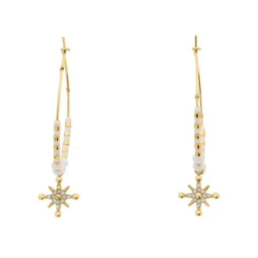 Boucles oreilles Pierre Lannier Bijoux Antharea - BJ25A2211 Acier Doré