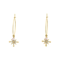 Boucles oreilles Pierre Lannier Bijoux Australe - BJ22A2251 Acier Doré